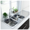 ИКЕА Врезная мойка 2 с крылом БУХОЛЬМЕН, 598.962.90 - Home Club, изображение 6