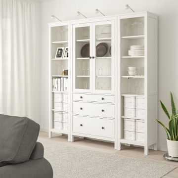 ІКЕА Комбінована стелажна система з дверцятами HEMNES ХЕМНЕС, 992.342.55 - Home Club