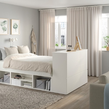 ИКЕА Рама кровати с 10 ящиками PLATSA ОПХУС, 893.029.14 - Home Club