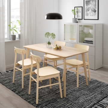 ИКЕА Стол и 4 стула LISABO ЛИСАБО / RÖNNINGE РЁННИНГЕ, 392.971.18 - Home Club