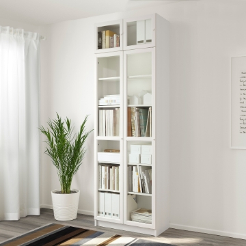 ІКЕА Книжкова полиця з надставкою BILLY БІЛЛІ / OXBERG ОКСБЕРГ, 393.988.53 - Home Club