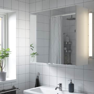 ИКЕА Шкаф с зеркальной дверцой ENHET, 893.237.04 - Home Club