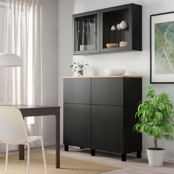 ІКЕА Комбінована стелажна система з дверцятами BESTÅ БЕСТО, 794.406.52 - Home Club