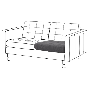 ІКЕА Подушка сидіння дивана 2o LANDSKRONA ЛАНДСКРУНА, 004.992.21 - Home Club