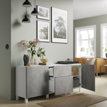 ИКЕА Комбинация с выдвижными ящиками BESTÅ БЕСТО, 794.218.61 - Home Club