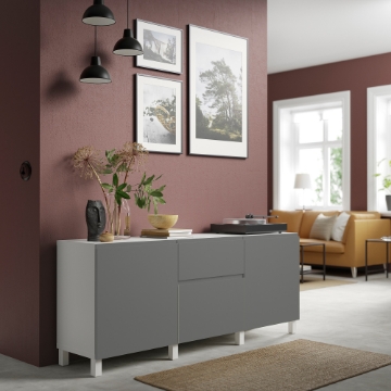 ІКЕА Комбінація з висувними ящиками BESTÅ БЕСТО, 094.402.74 - Home Club