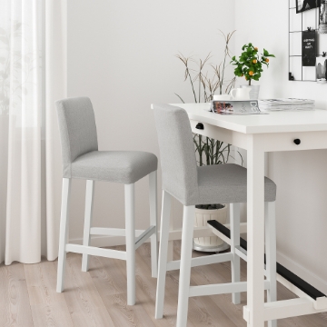 ИКЕА Барный стул со спинкой BERGMUND, 093.881.91 - Home Club