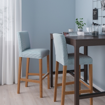 ИКЕА Барный стул со спинкой BERGMUND, 393.997.77 - Home Club