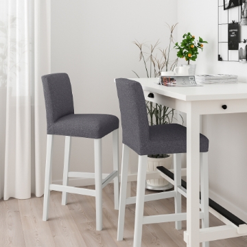 ИКЕА Барный стул со спинкой BERGMUND, 893.846.60 - Home Club