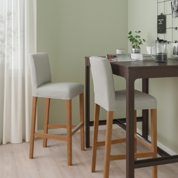 ИКЕА Барный стул со спинкой BERGMUND, 593.881.36 - Home Club