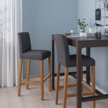 ИКЕА Барный стул со спинкой BERGMUND, 793.846.70 - Home Club