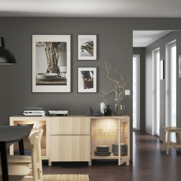 ИКЕА Комбинация с выдвижными ящиками BESTÅ БЕСТО, 894.126.77 - Home Club