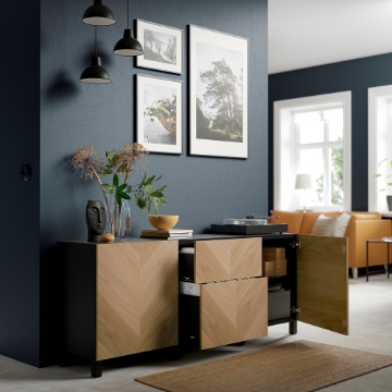 ІКЕА Комбінація з висувними ящиками BESTÅ БЕСТО, 494.402.53 - Home Club