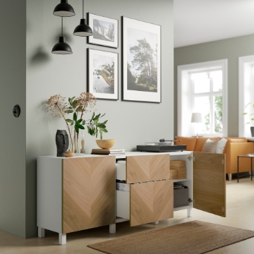 ИКЕА Комбинация с выдвижными ящиками BESTÅ БЕСТО, 694.218.52 - Home Club