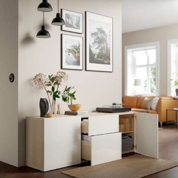 ИКЕА Комбинация с выдвижными ящиками BESTÅ БЕСТО, 293.251.88 - Home Club