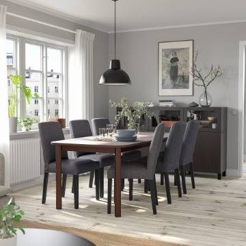 ИКЕА Стол и 6 стульев STRANDTORP СТРАНДТОРП / BERGMUND, 894.410.57 - Home Club