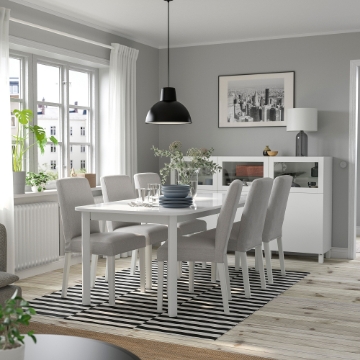 ІКЕА Стіл і 6 стільців STRANDTORP СТРАНДТОРП / BERGMUND БЕРГМУНД, 394.410.93 - Home Club