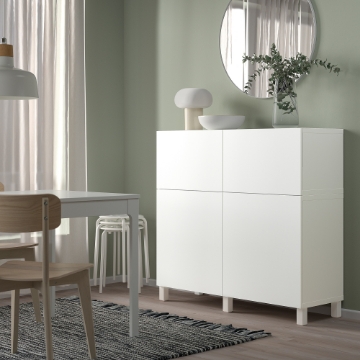 ИКЕА Комбинация полок с дверцами BESTÅ БЕСТО, 094.818.44 - Home Club