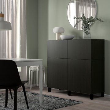 ИКЕА Комбинация полок с дверцами BESTÅ БЕСТО, 094.808.06 - Home Club