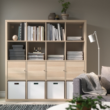 ІКЕА Стелаж з 4-ма вставками KALLAX КАЛЛАКС, 491.974.20 - Home Club