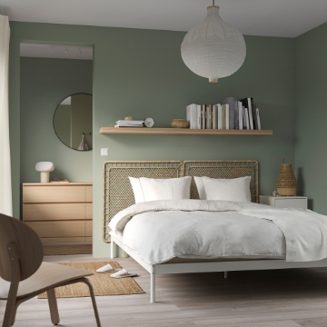 ИКЕА Каркас кровати с 2 подголовниками VEVELSTAD, 394.417.38 - Home Club