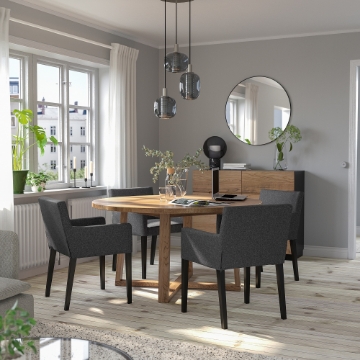 ИКЕА Стол + 4 стула с подлокотниками MÖRBYLÅNGA МОРБИЛОНГА / MÅRENÄS, 895.201.01 - Home Club