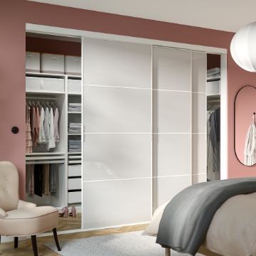 ИКЕА Комбинация раздвижных дверей SKYTTA / HOKKSUND ХОККСУНД, 994.240.43 - Home Club