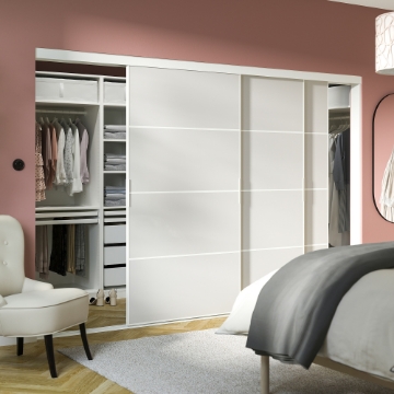 ИКЕА Комбинация раздвижных дверей SKYTTA / HOKKSUND ХОККСУНД, 094.227.41 - Home Club