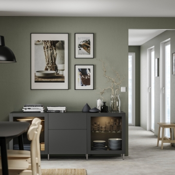 ИКЕА Комбинация с выдвижными ящиками BESTÅ БЕСТО, 895.081.04 - Home Club