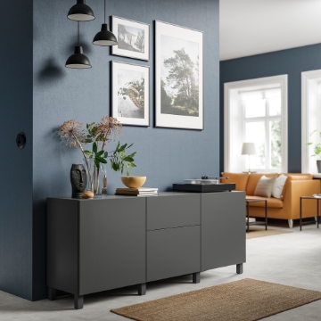 ИКЕА Комбинация с выдвижными ящиками BESTÅ БЕСТО, 995.558.40 - Home Club