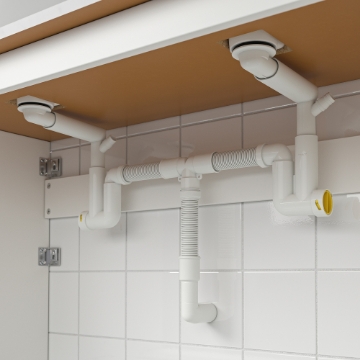 ИКЕА Сифон с гибкой трубкой RÄNNILEN, 105.624.34 - Home Club
