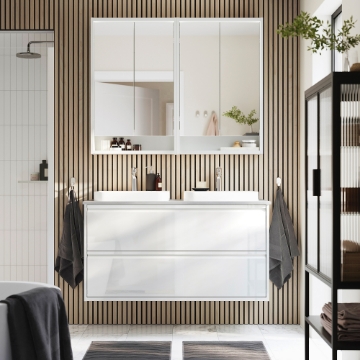 ИКЕА Тумба под умывальник с выдвижными ящиками ÄNGSJÖN / BACKSJÖN, 495.216.21 - Home Club