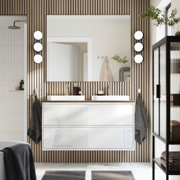 ИКЕА Тумба под умывальник с выдвижными ящиками ÄNGSJÖN / BACKSJÖN, 395.140.94 - Home Club