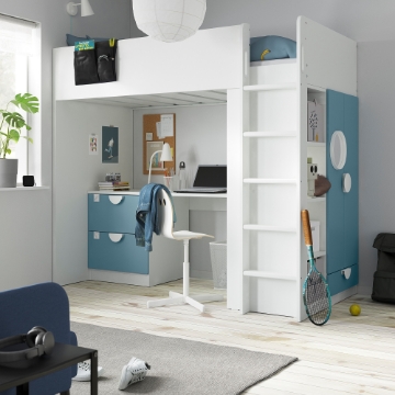 ІКЕА Ліжко з антресолями SMÅSTAD СМОСТАД, 895.420.23 - Home Club