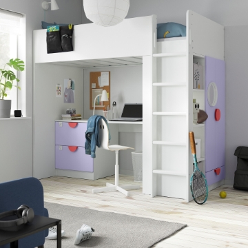ІКЕА Ліжко з антресолями SMÅSTAD СМОСТАД, 395.420.25 - Home Club