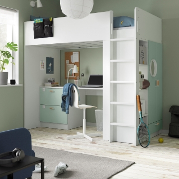 ІКЕА Ліжко з антресолями SMÅSTAD СМОСТАД, 295.420.21 - Home Club