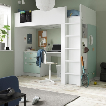 ІКЕА Ліжко з антресолями SMÅSTAD СМОСТАД, 795.420.28 - Home Club