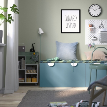 ИКЕА Скамейка с ящиком для игрушек SMÅSTAD СМОСТАД, 295.394.10 - Home Club