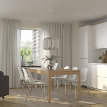 ИКЕА Стол и 6 стульев EKEDALEN ЭКЕДАЛЕН / LIDÅS, 195.712.26 - Home Club
