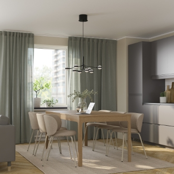 ИКЕА Стол и 6 стульев EKEDALEN ЭКЕДАЛЕН / KRYLBO, 395.712.25 - Home Club