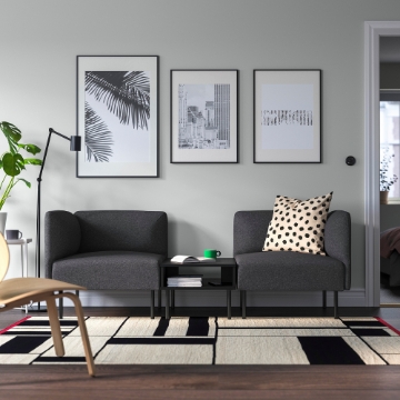 ИКЕА 2-местный диванный модуль с приставным столиком LILLEHEM, 295.360.58 - Home Club