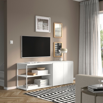 ИКЕА Комбинация открытых полок с 2 дверцами PLATSA ОПХУС, 595.858.58 - Home Club
