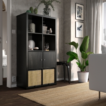ІКЕА Стелаж з дверцятами KALLAX КАЛЛАКС, 990.174.45 - Home Club