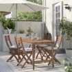 ИКЕА Стол+4 складных стула ASKHOLMEN АСКХОЛЬМЕН, 295.753.18 - Home Club, изображение 2