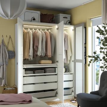 ІКЕА Комбінація шаф PAX ПАКС / KAMMARTORP / TYSSEDAL ТИССЕДАЛЬ, 495.725.59 - Home Club