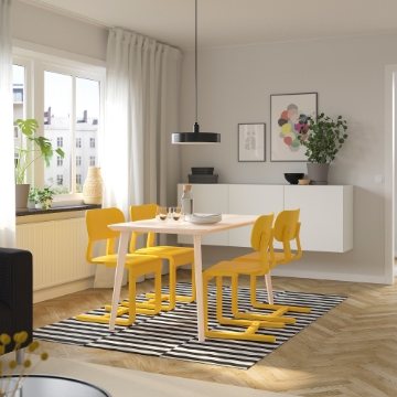 ИКЕА Стол и 4 стула LISABO ЛИСАБО / LYCKAN, 995.902.64 - Home Club