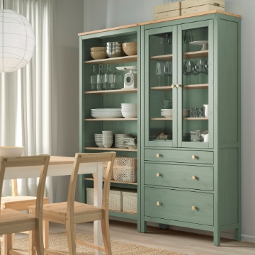 ІКЕА Комбінована стелажна система з дверцятами HEMNES ХЕМНЕС, 196.023.41 - Home Club