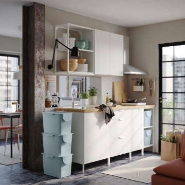 ІКЕА Пластиковий кошик з кришкою TRÖSKNING, 005.922.57 - Home Club