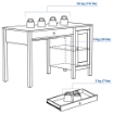 ІКЕА Письмовий стіл HEMNES ХЕМНЕС, 403.397.92 - Home Club, зображення 4