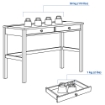 ІКЕА Письмовий стіл з 2 шухлядами HEMNES ХЕМНЕС, 305.349.54 - Home Club, зображення 4